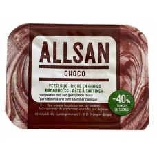 chocolade pasta Allsan 25 gr. tht 4-10-2024 nu 6 STUKS € 0.90